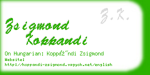 zsigmond koppandi business card